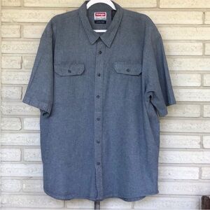 Wrangler Comfort Flex Short Sleeves Button Down Shirt Sz 3XL